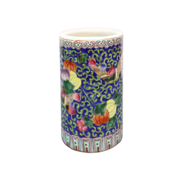 Small Cylinder Ceramic Vase - Dark Blue