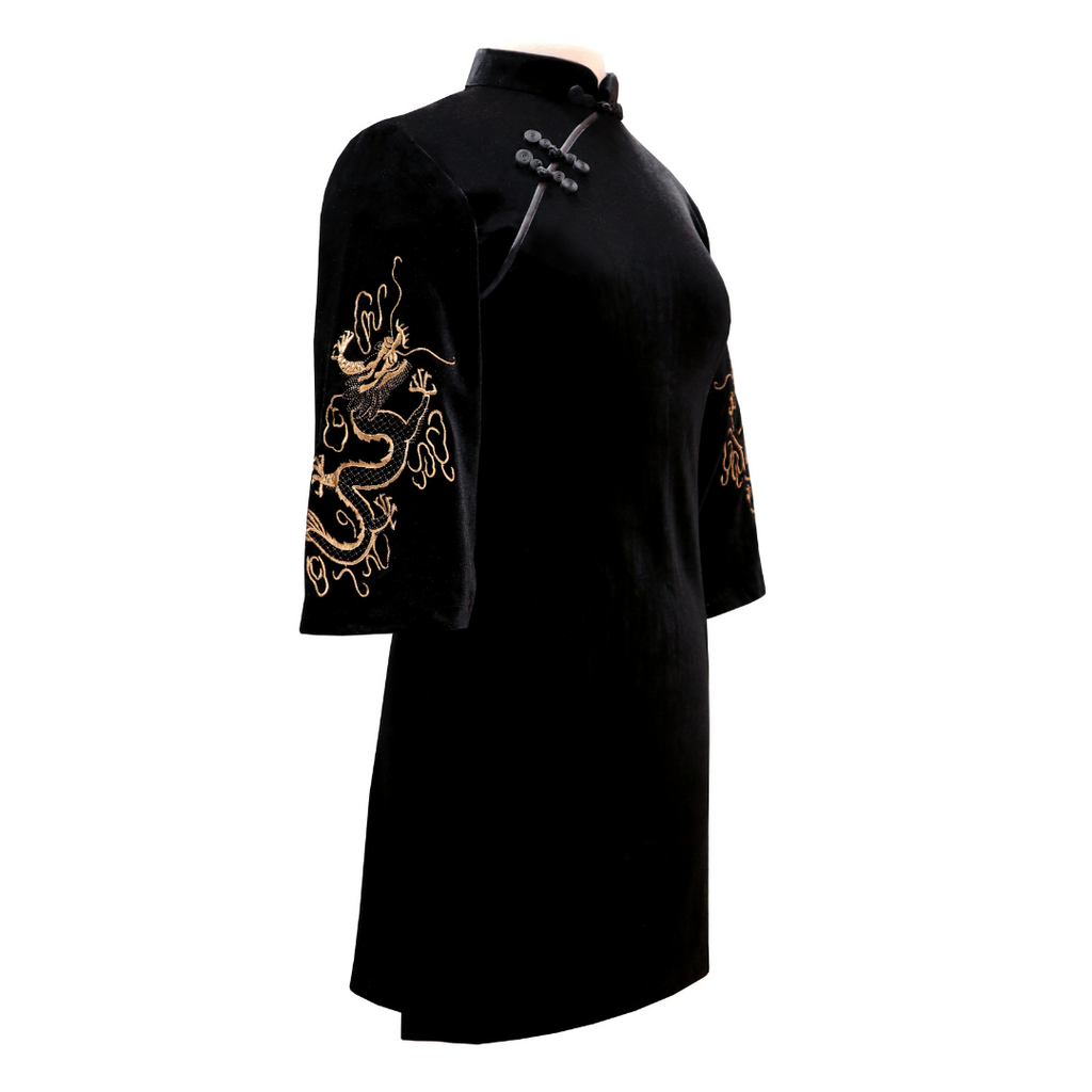 Dragon Velvet Qipao