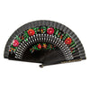 Painted Floral Wooden Spanish-Style Hand Fan