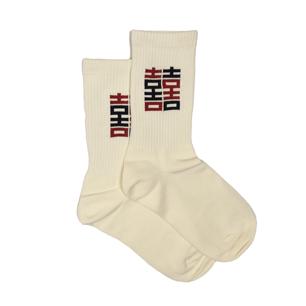 Double Happiness Socks - Ivory