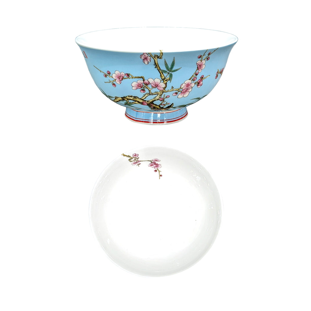 Plum Blossom Rice Bowl - Blue