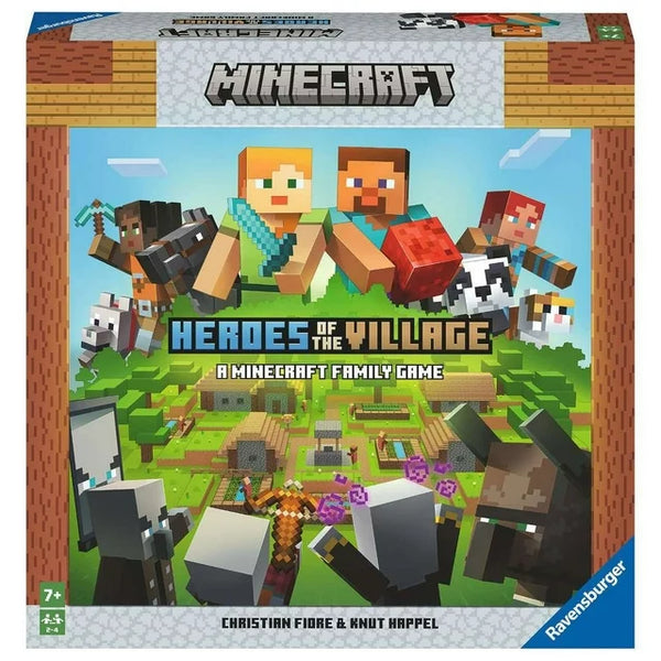 cover of the minecraft: heores of the village board game