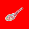 Classic Longevity Ceramic Soup Spoon - Red