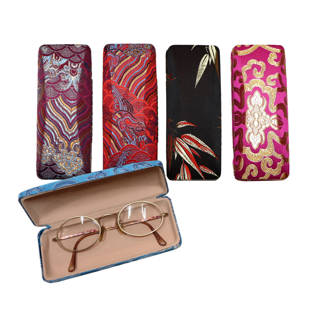 Brocade Eyeglass Case with Square Corners