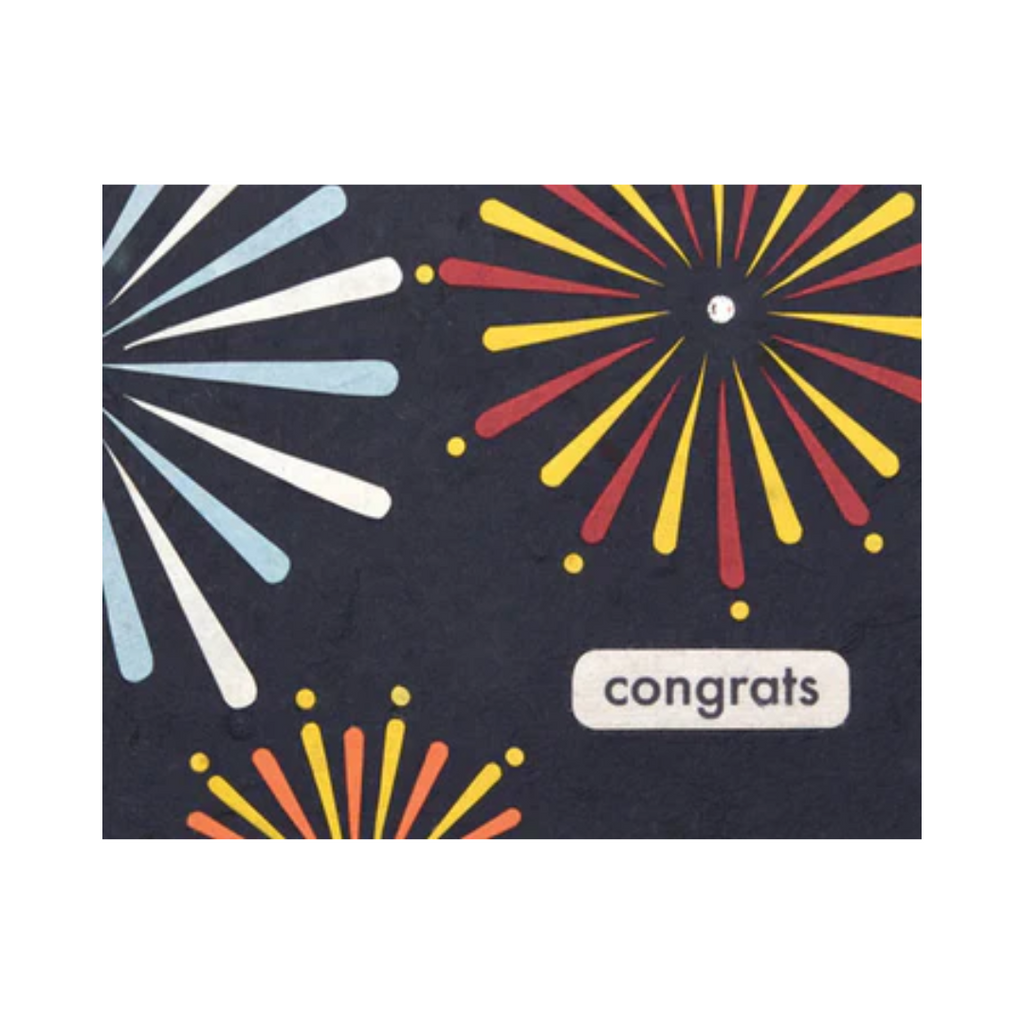 Handcrafted Cards: Congrats Fireworks