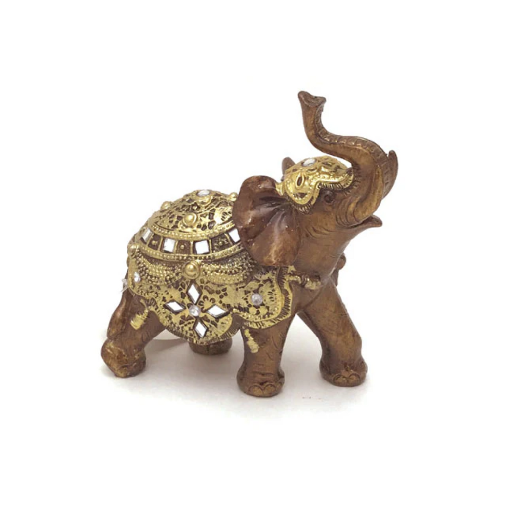 Gold Embellishment Elephant Figurine