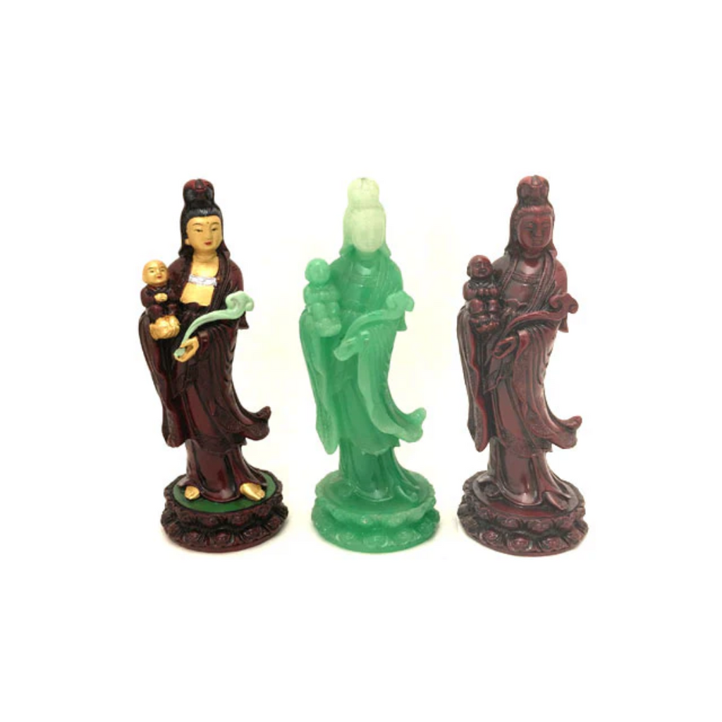 Guan Yin Holding Child - 6"H