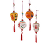 Small lantern glass ornaments with Chinese characters and assorted designs