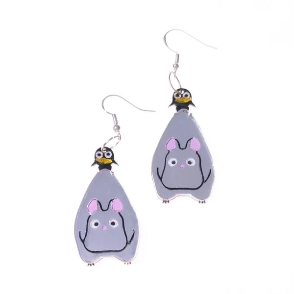 Boh Mouse and Yu Bird Earrings