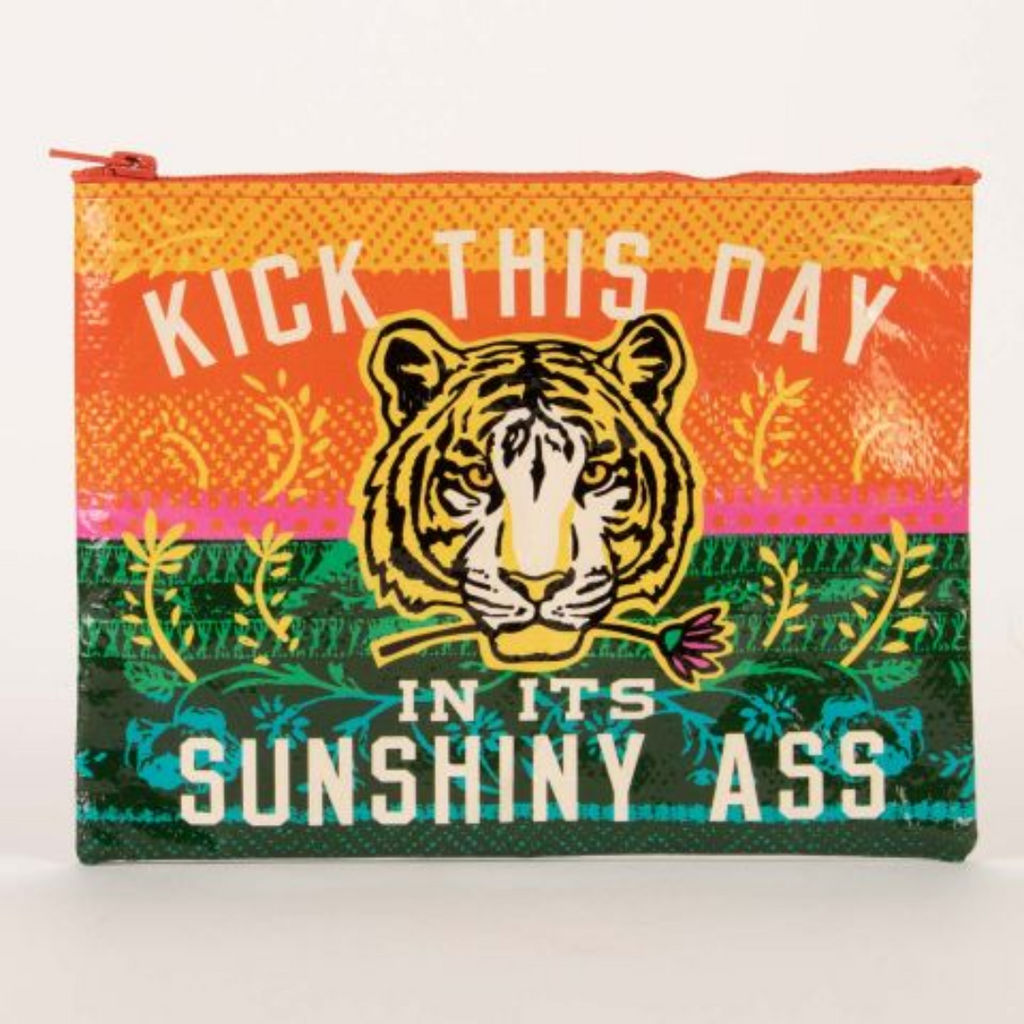 Nylon Zipper Pouch: Kick This Day In Its Sunshiny Ass