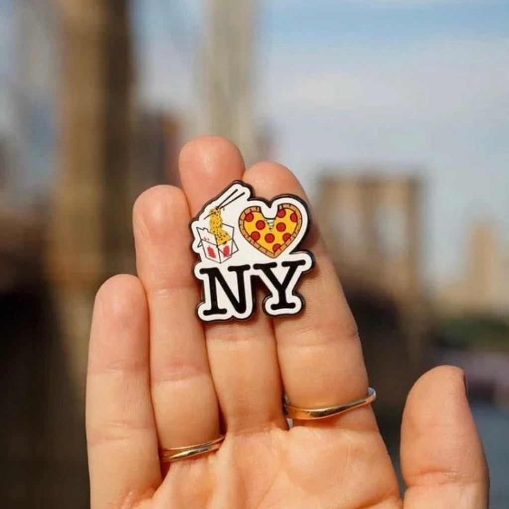 Lo Mein Pizza NY Enamel Pin