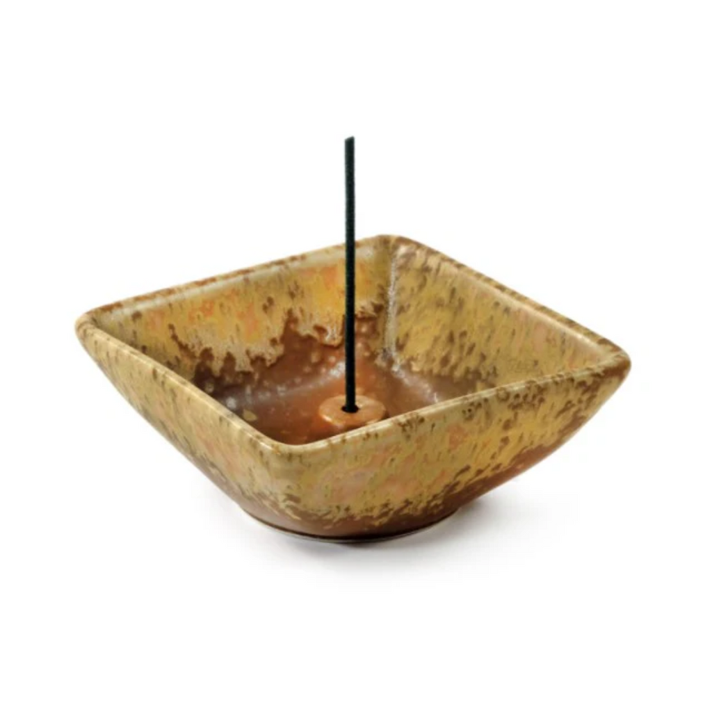 Rustic Tray - 4-inch Square Incense Holder