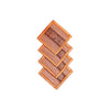 4 Thai-style woven coasters  with orange edging