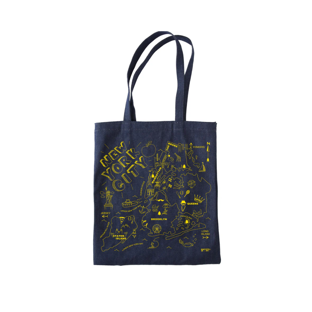 Maptote New York City Map Denim Tote