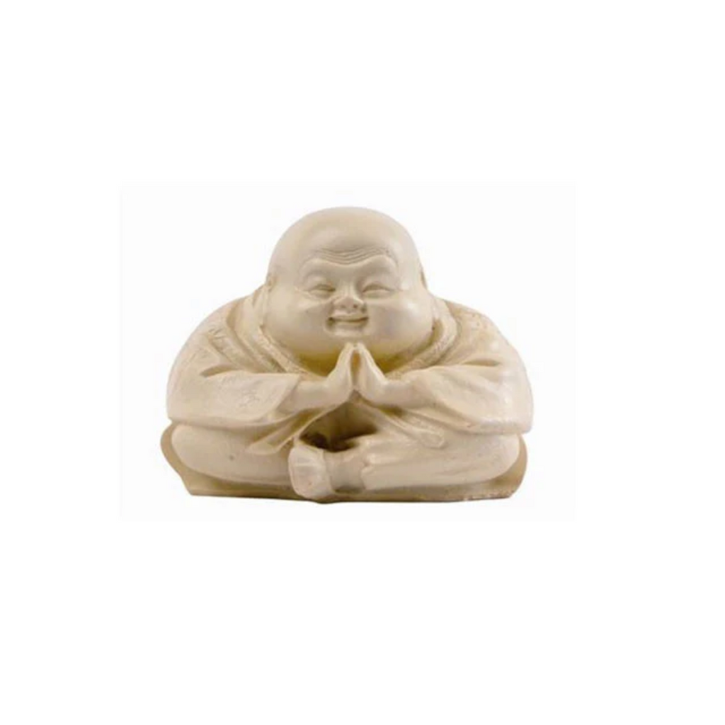 White Meditating Buddha in Sitting Position