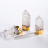 Three Gold Gilded Quartz Stones