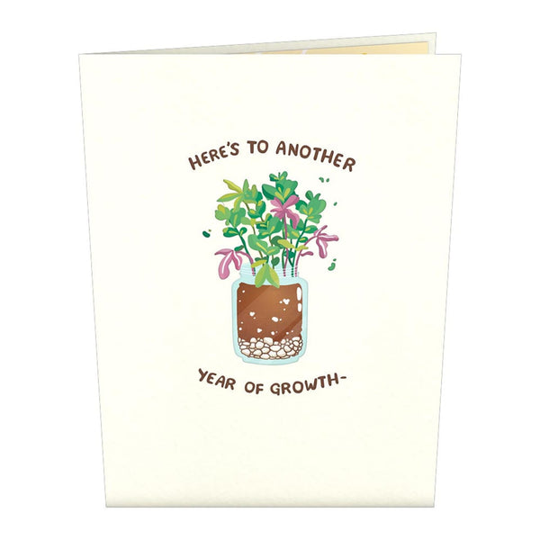 Pop-up card: Happy birthday plants