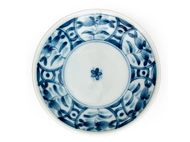 Blue on White Ceramic Sauce Dish