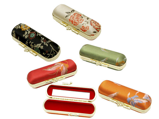 Brocade Lipstick Case with Mirror - 3.75"