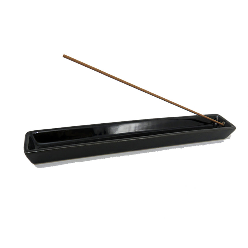 Ebony Ceramic Incense Tray 8"