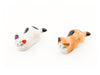 1 white and 1 brown Ceramic Kitty Chopstick Holder 