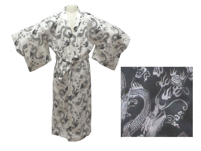 Ramie and Cotton Dragon Print Robe