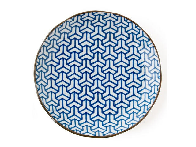 Monyou Blue on White Dinner Plate - 10"