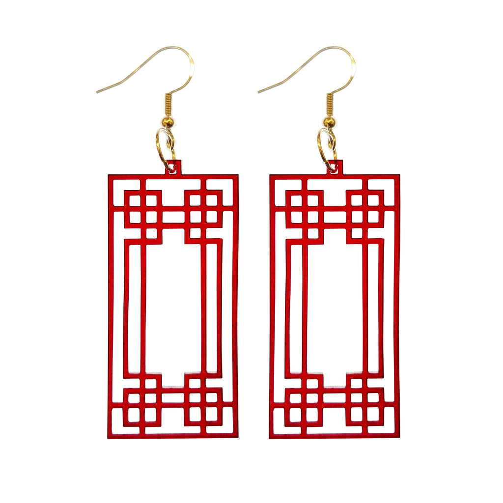 Korean Paper Door Laser Cut Earrings