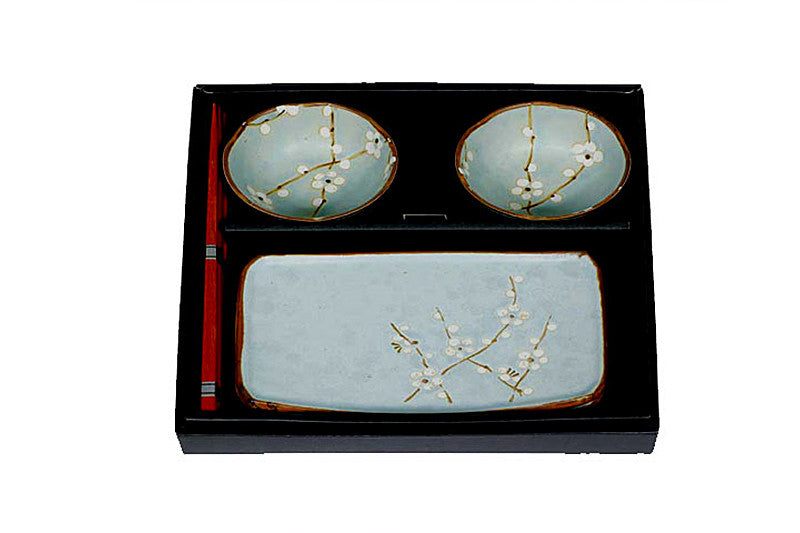 Spring Blossom Sushi Set for Two - Light Blue