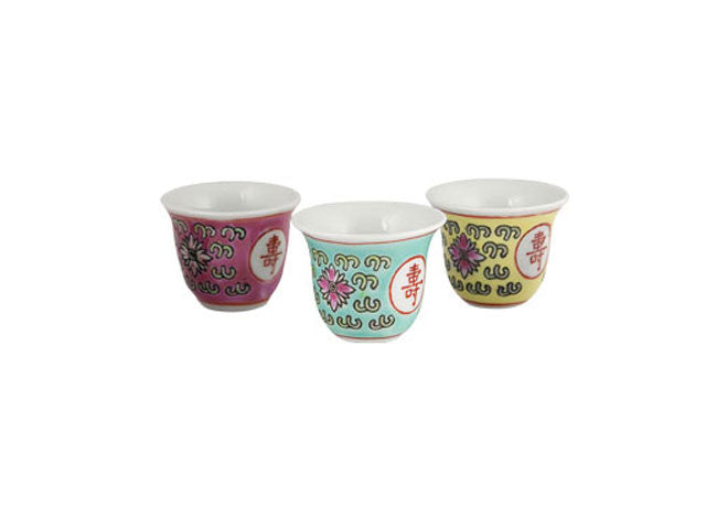 Mini Teacups with Handpainted Classic Designs